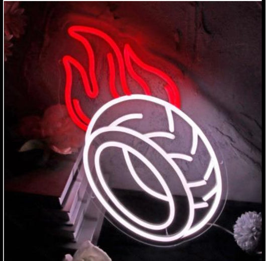 Flaming tire(Hot Wheels) 2D