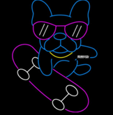 Skateboard Frenchie 3C
